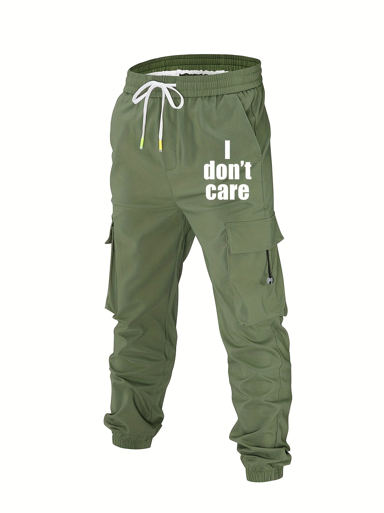 Men's Drawstring Cargo Joggers Outdoor Pants