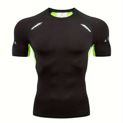 Men's Short Sleeve Compression Shirt Moisture Wicking Baselayer