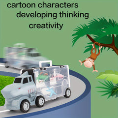 Inertial Pull Back Toy Car Simulation Dinosaur Animal Model Hand Storage Car Toy