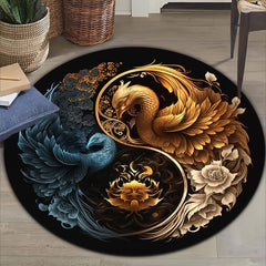 Phoenix Round Rug Doormat Floor Mat Hotel Living Room Mats Anti Slip