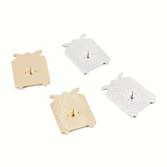 4pcs Shield Brooch Wing Cross Enamel Pin Metal Badge for Girls