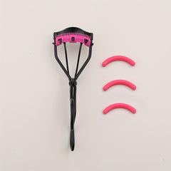 Professional Eyelash Curler with Brush and 3 Silicone Pads