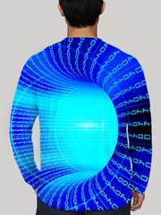 3D Pattern Print Men's Graphic Crew Neck Long Sleeve T-shirt for Men