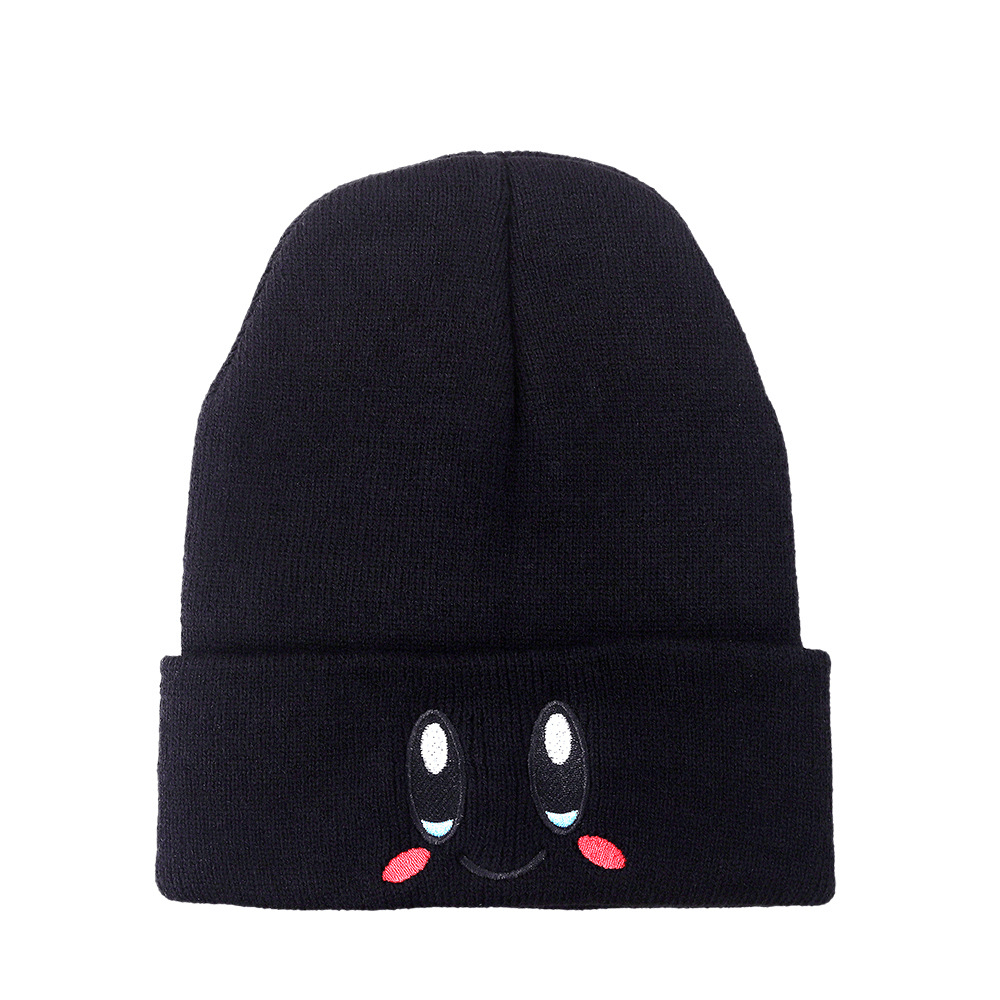 Hot Pink Face Embroidered Beanie