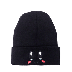 Hot Pink Face Embroidered Beanie