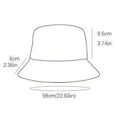 Unisex Sunshade Bucket Hat with Hedgehog Mushroom Print - Double Sided Sun Hat