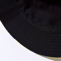 Dinosaur Print Bucket Hat Yellow Cartoon Basin Hat Lightweight Fisherman Cap