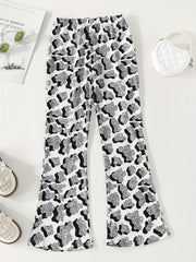 Teen Girls Milk Cow Print Flare Leg Pants