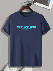 Letter Pattern Print Men's Sports T-shirt