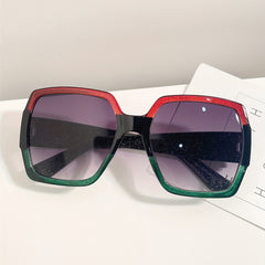 Oversized Square Sunglasses Casual Gradient Glasses UV400