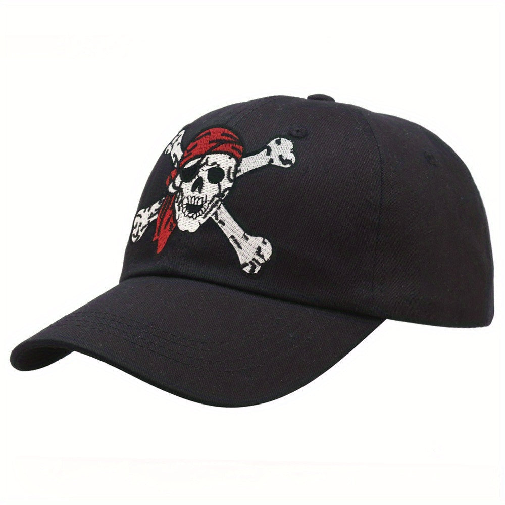 Skull Embroidered Baseball Cap Sun Protection Visor