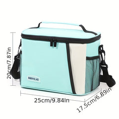 Large Capacity Crossbody Lunch Bag Dopamine Colorful Picnic Bag
