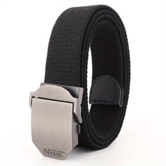 Men's Canvas Belt with Aluminum Alloy Buckle