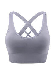 3 Pcs Women's Criss Cross Outerwear Sports Bra Yoga Tank Bra
