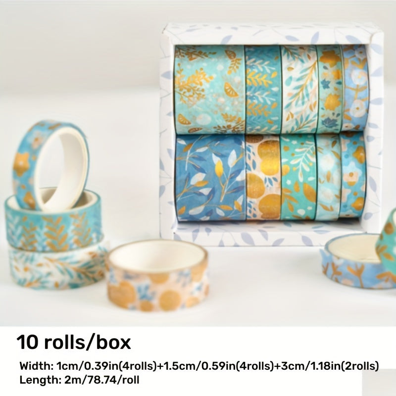 10 Rolls Washi Tape Set Decorative Scrapbook Tape