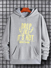 Men's Hoodie Letter Print Drawstring Sweatshirt