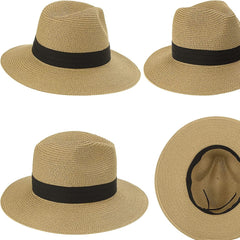Straw Sun Hat Wide Brim Beach Hat 57 cm