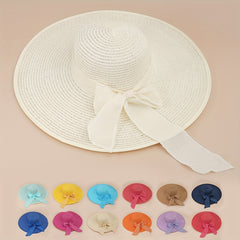 Straw Beach Sun Hats Big Brim Sunshade Holiday All-match Sun Hat