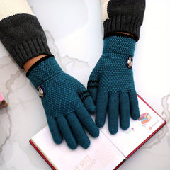 Warm & Thickened Gloves for Kids, Ages 4-8, Winter Boys & Girls