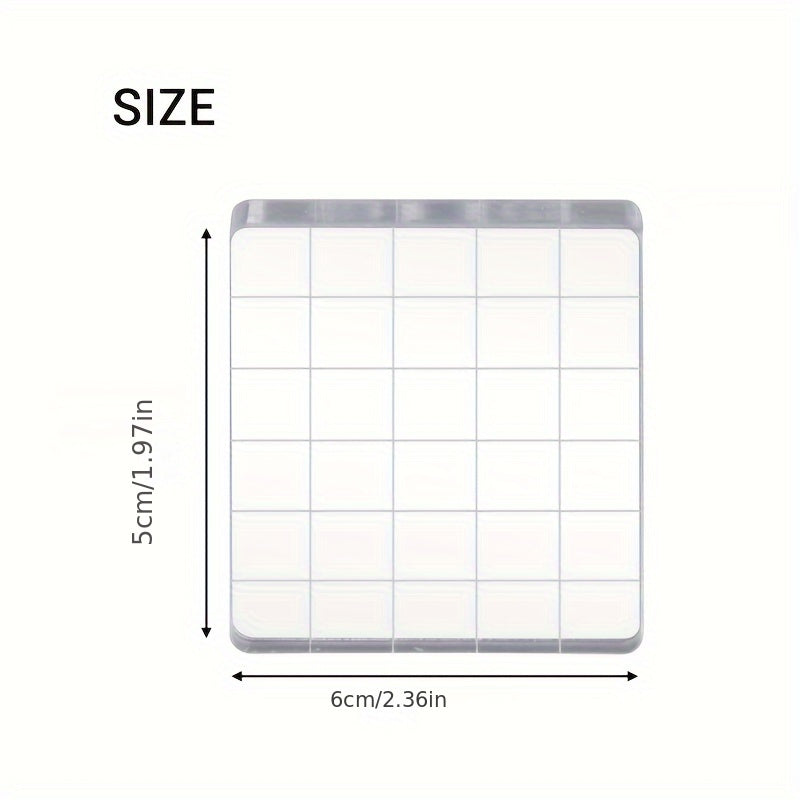 6pcs Acrylic Stamping Block Set Grid Lines DIY Scrapbook Card Making