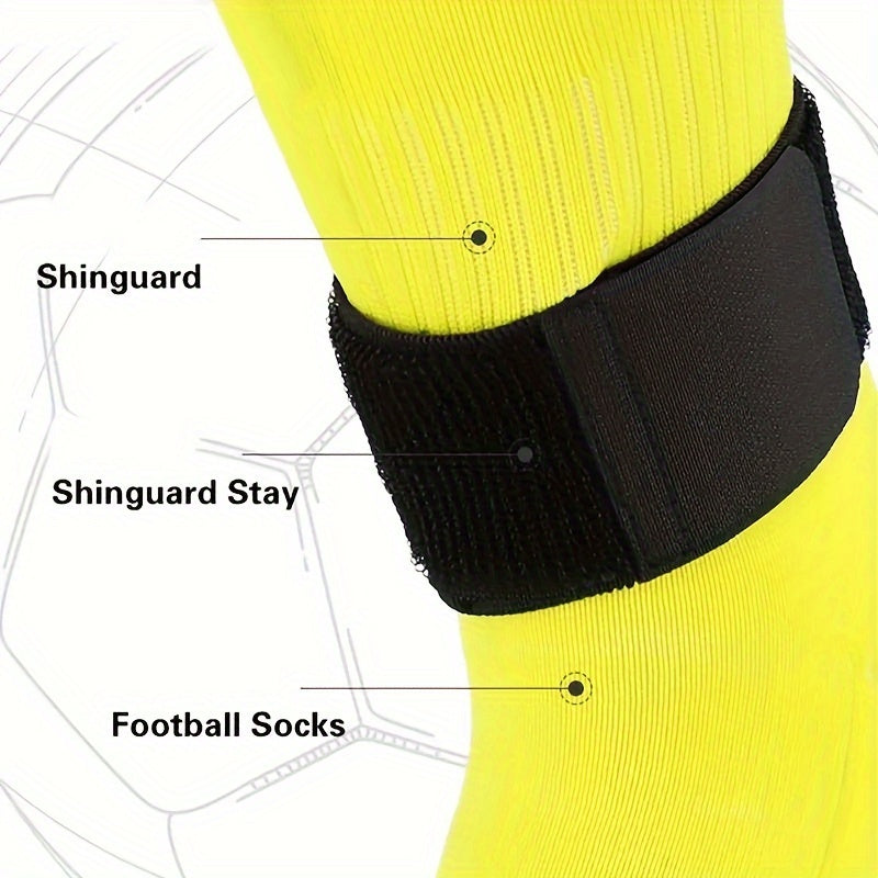 Soccer Shin Guard Straps Adjustable Anti Slip Lightweight