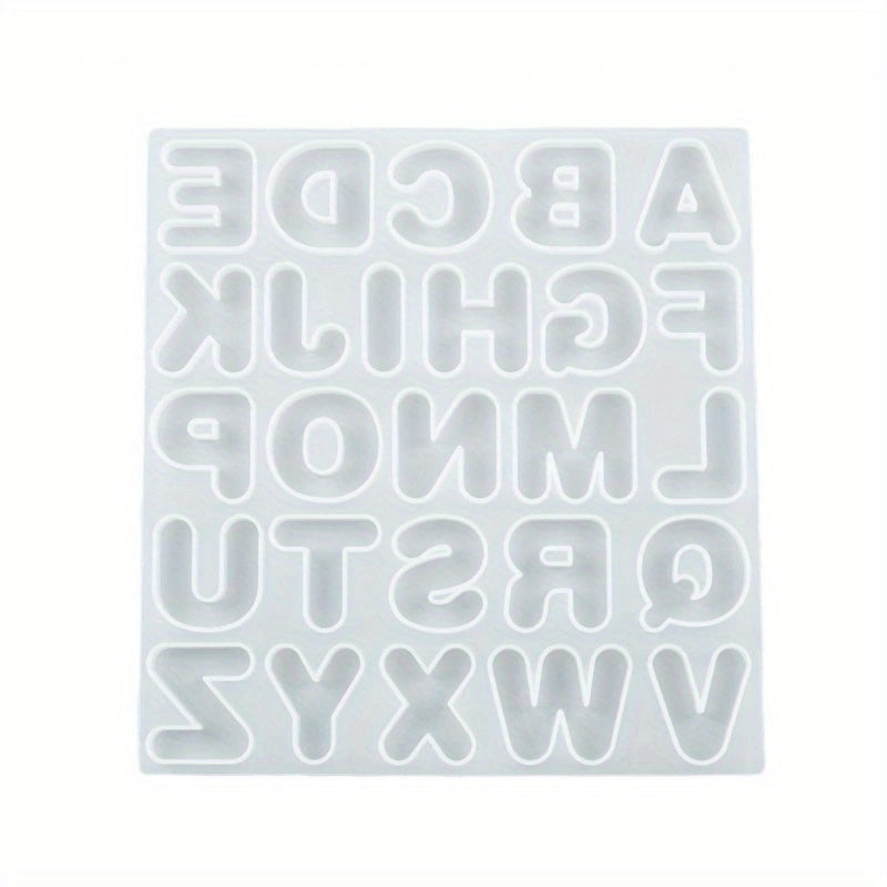 Resin Mold Letter Keychain Pendant Silicone Mould DIY Crafts
