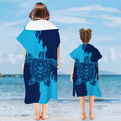 Microfiber Quick Drying Hooded Beach Bathrobe for Adults and Children