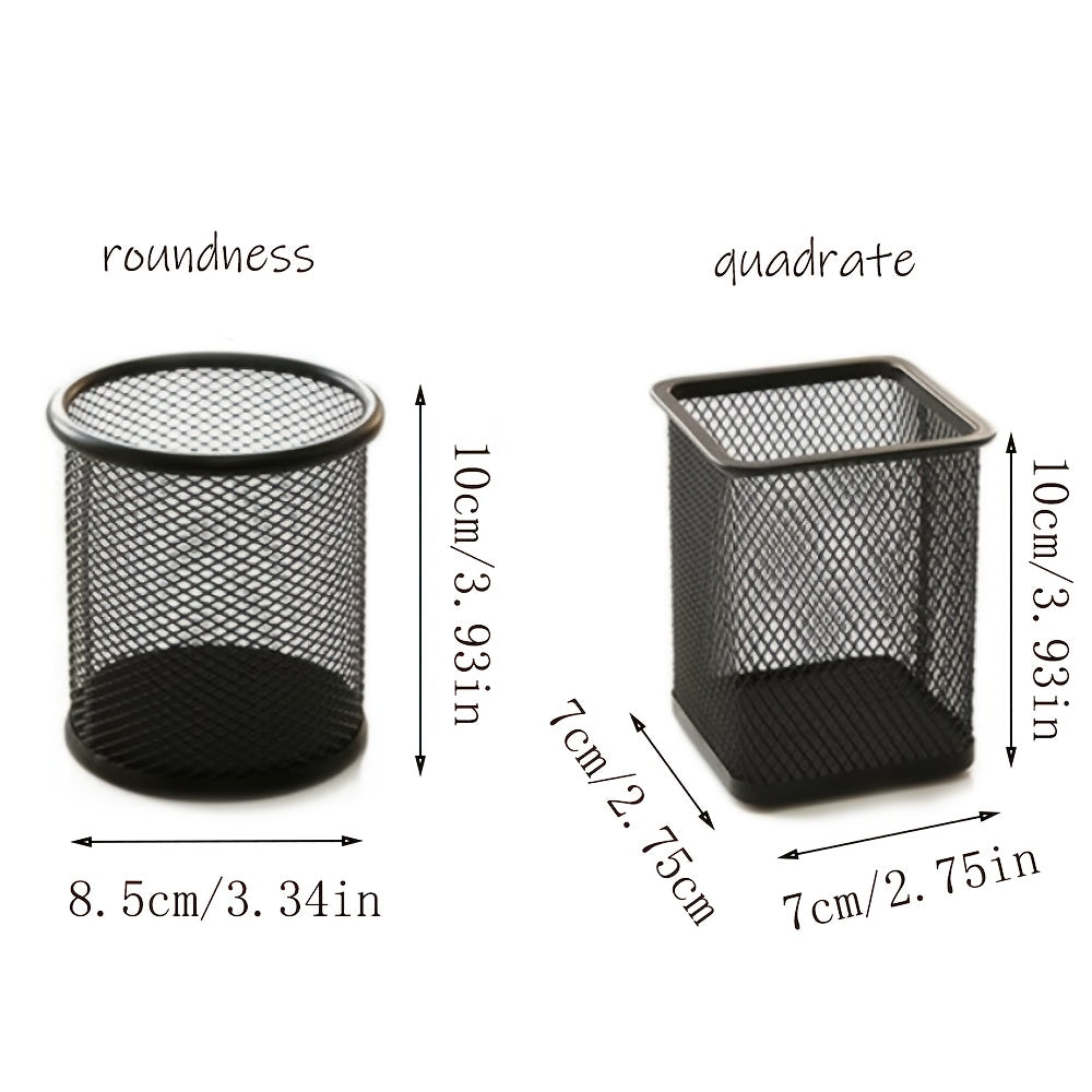 Iron Hollow Desktop Storage Pen Container Student Office Stationery
