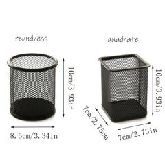 Iron Hollow Desktop Storage Pen Container Student Office Stationery