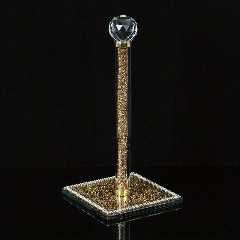 Crystal Crushed Rhinestone Paper Towel Holder for Kitchen and Bathroom
