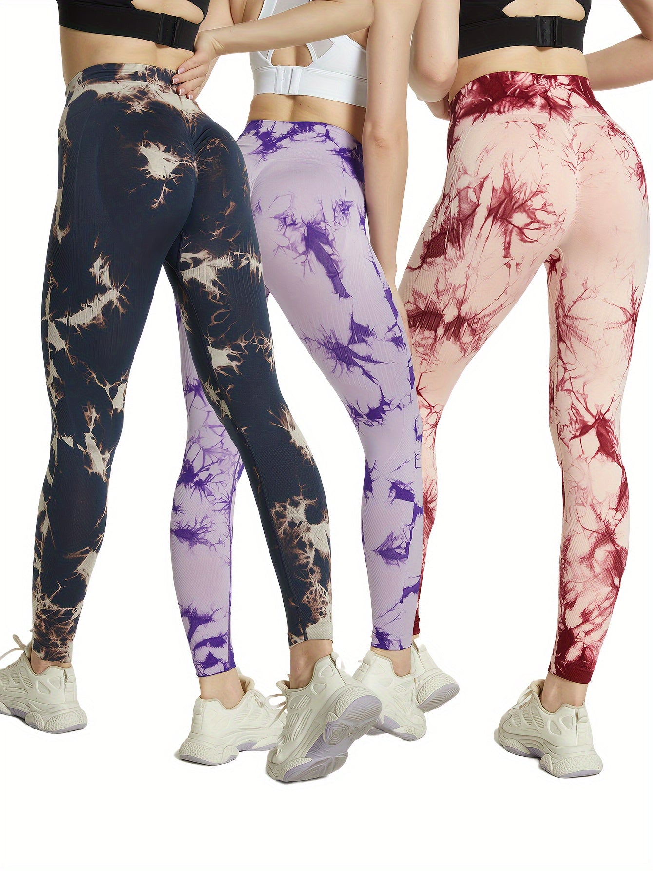 Tie Dye High Waist Yoga Leggings Slim Fit Gym Sports Pants