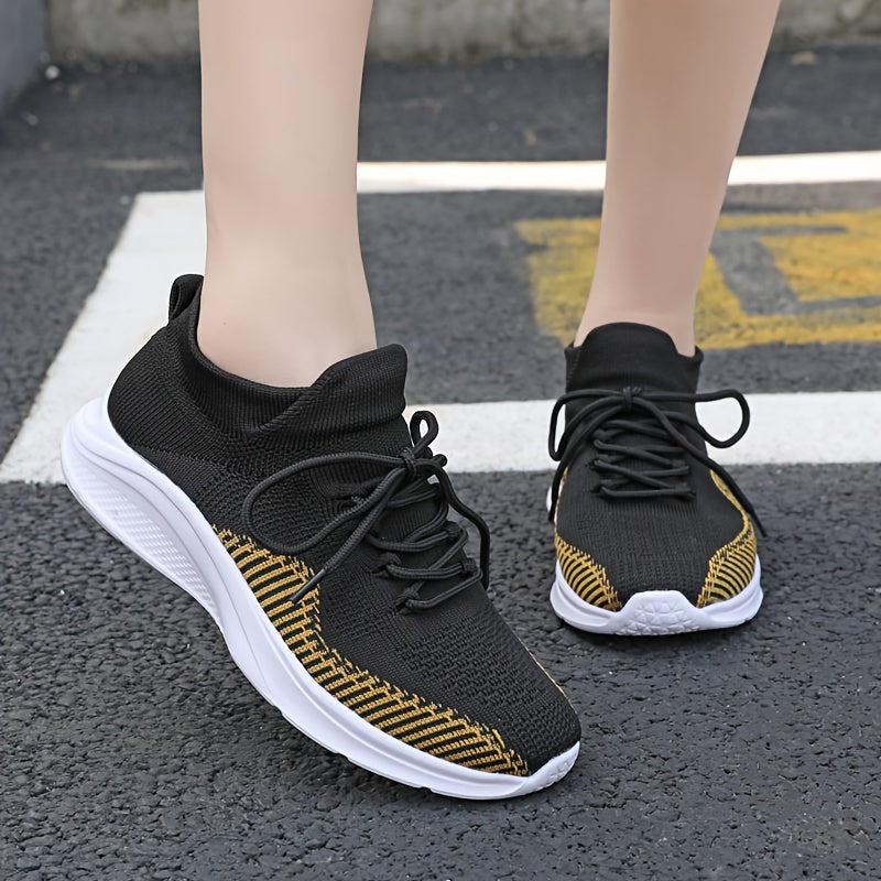 Women's Mesh Knit Sneakers Anti slip Walking Shoes