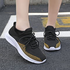 Women's Mesh Knit Sneakers Anti slip Walking Shoes