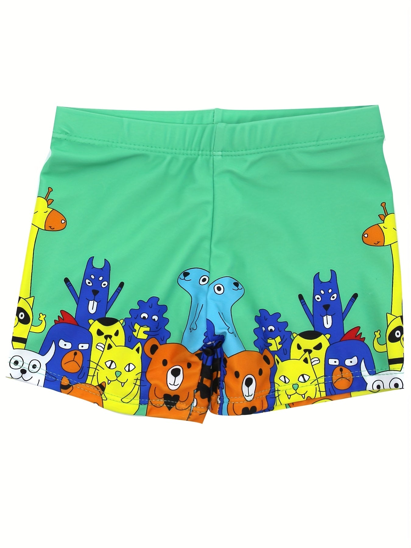 Boys Dinosaur DUDE Print Swim Trunks Stretchy Beach Shorts
