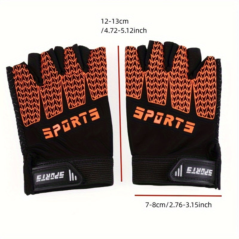 Kids Half Finger Cycling Gloves Breathable Non-slip