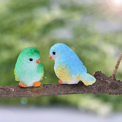 4pcs Bird Ornaments Micro Landscape Resin Crafts Diy