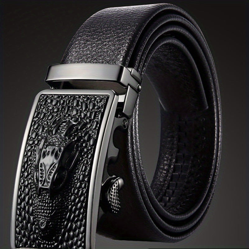 Men's Leather Automatic Buckle Belt