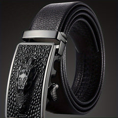 Men's Leather Automatic Buckle Belt