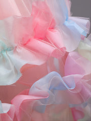 Girls Princess Dress Flowers Mesh Tutu Dress Performance Dress