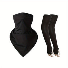 Camouflage Cycling Ice Silk Sleeve Cover & Face Mask Set