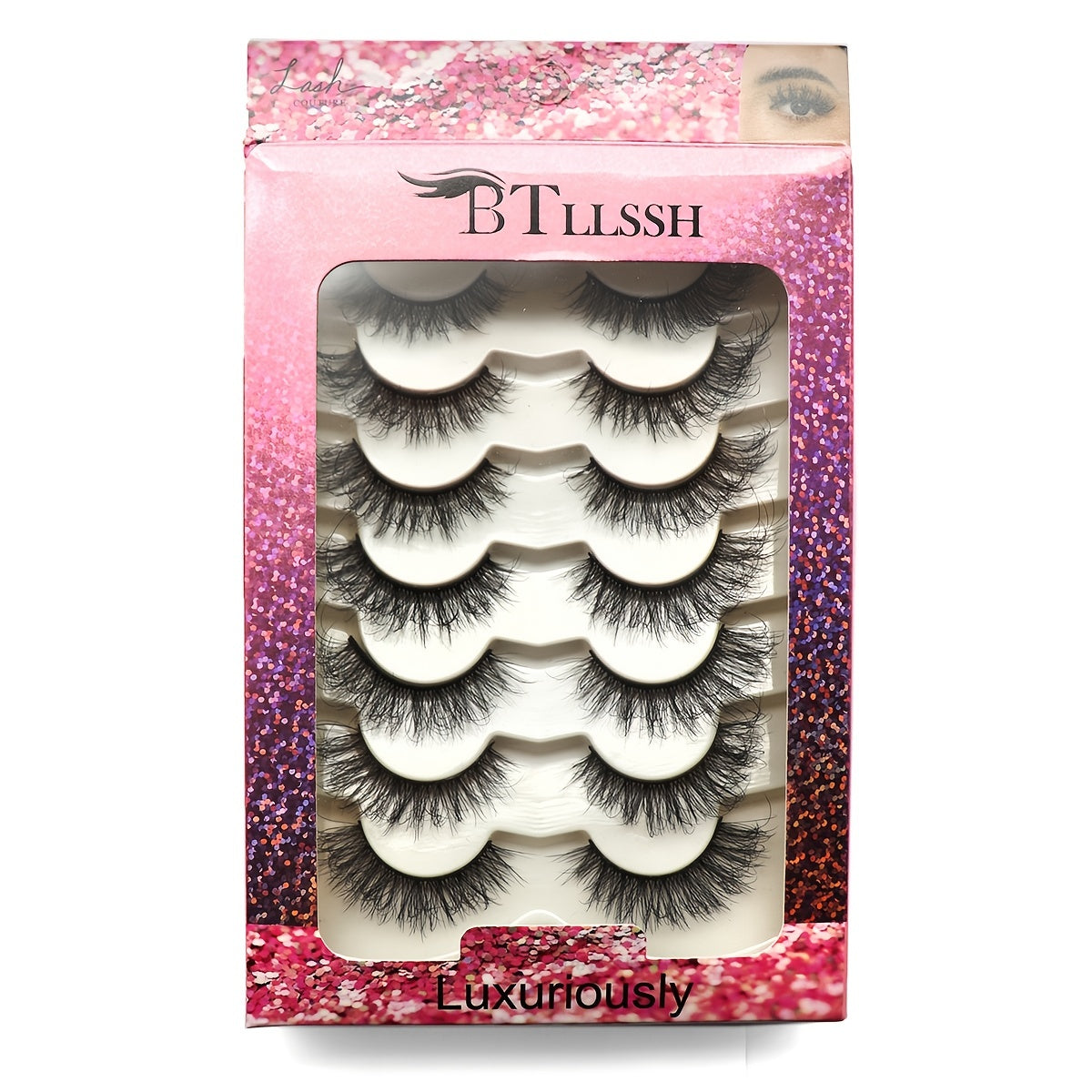 7 Pairs 17mm Full Strip Thick Curling Fluffy False Eyelashes