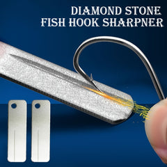 Portable Fishing Hook Sharpener Diamond Stone Tool with Keychain