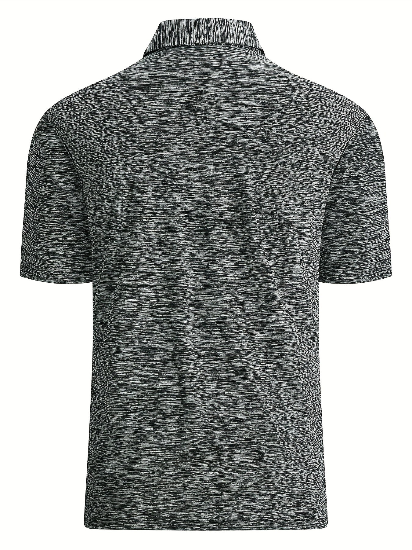 Lightning Pattern Golf Polo Shirt Men's V Neck T Shirt