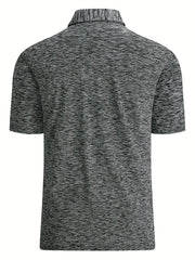 Lightning Pattern Golf Polo Shirt Men's V Neck T Shirt