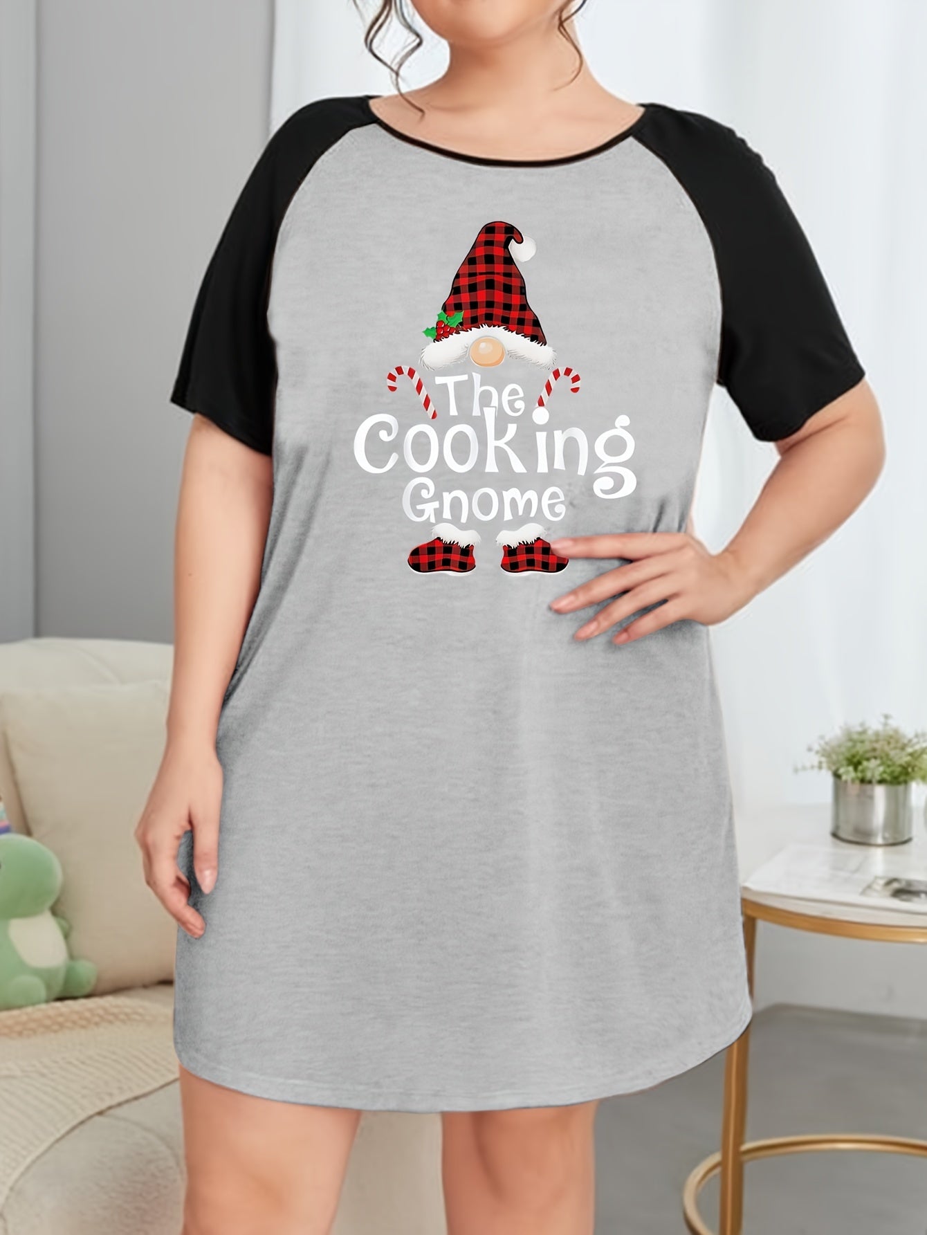 Christmas Snowman Tee Sleep Dress
