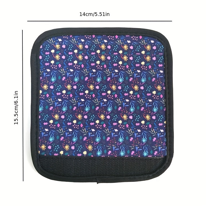 Vintage Flower Pattern Luggage Handle Cover