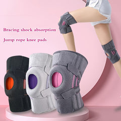 Knee Pad with Soft Silicone Openings for Patella Stabilization