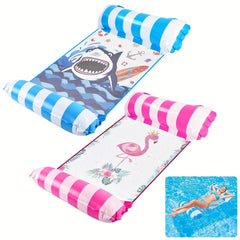 2pcs Inflatable Water Hammock Floating Air Mattress Swimming Bed