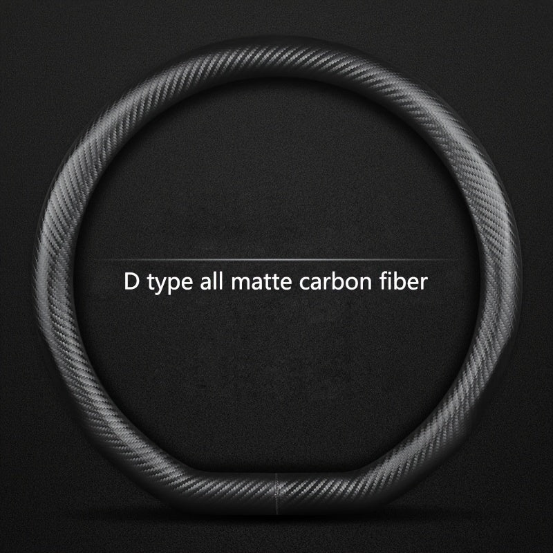 Matte Carbon Fiber Grain Steering Wheel Cover