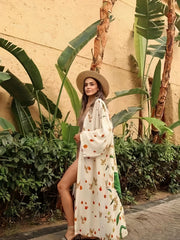 Boho Sun Protection Summer Robe Vacation Cover Up For Beach Pool Bathing